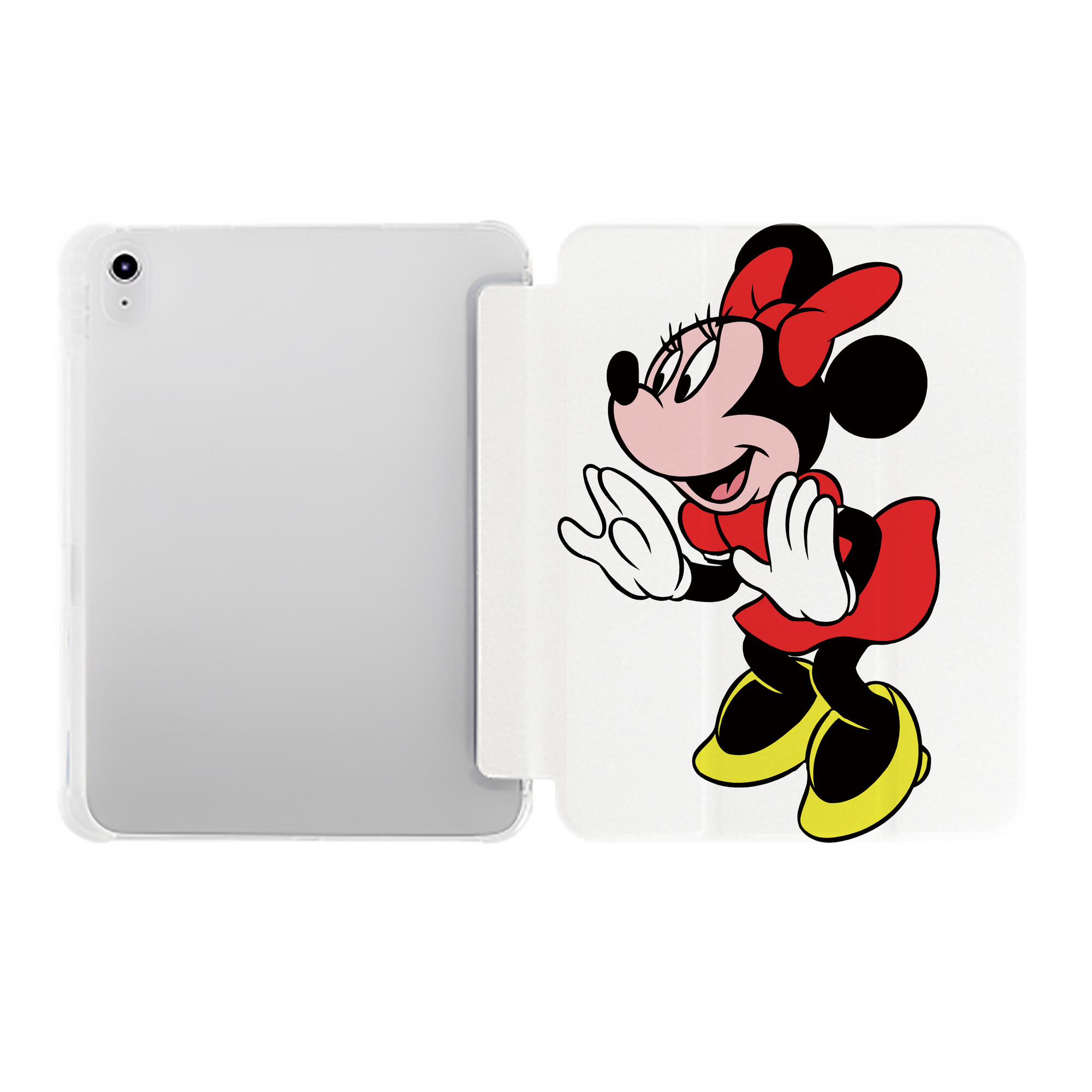 （画像用） ミッキーマウス Mickey Mouse IPad ケース ペン収納付き 三つ折りスタンド PUレザー×シリコン 対応機種9.5/10.5/10.9インチ